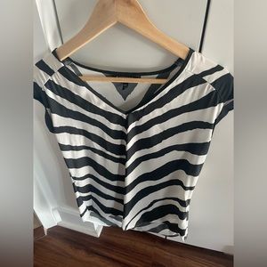 Express blouse animal print zebra